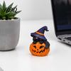 Creative Resin Craft for Home Halloween Ornament Witch Black Cat Pumpkin Shape Durable Synthetic Outdoor Waterproof Ornaments Weather Resistant