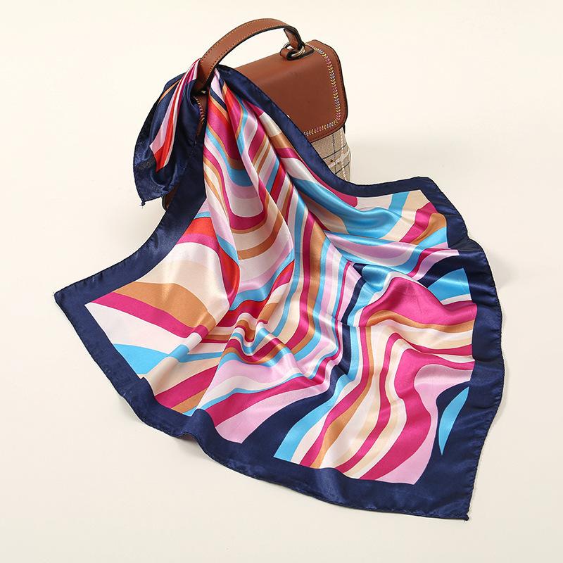 New Imitation Silk Versatile Square Scarf Decorative Commuter Career Scarf Women's Fashion Printed Scarf