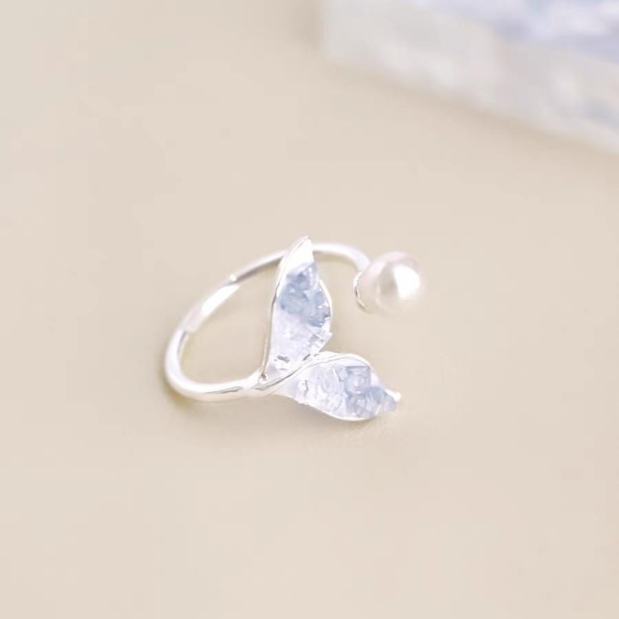 Blue Crystal Mermaid Tail Jewelry Set: Necklace, Ring, Earrings, Bracelet - Elegant and Luxurious Accessories