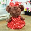cushu cush UniBear Costume Red Polka Dot Sleeveless Dress Ribbon Size Small &