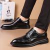 Solid Color Black Spring Autumn Men's Formal Shoes Lace-up Business Office Cheap Clearance Luxury Designer 39 Social Shoe Male