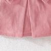 Girls' Bubble Sleeve Top & Bow Skirt 2Pcs Outfit