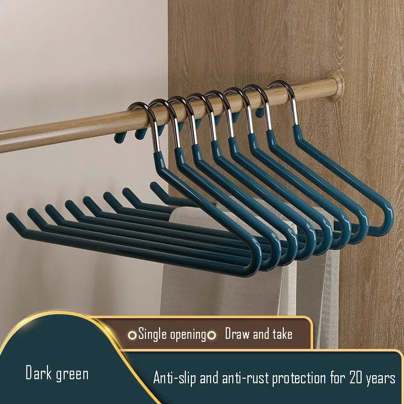 10PCS Goose Type Pants Rack Household Hanger Special Traceless Non-slip Goose Shaped Z Word Short Wardrobe Storage Artifact