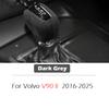 For Volvo S60 S90 V60 V90 XC60 XC90 2016-2015 Suede Leather Gear Shift Knob Cover Trim Replacement Parts Red Dark Grey Style