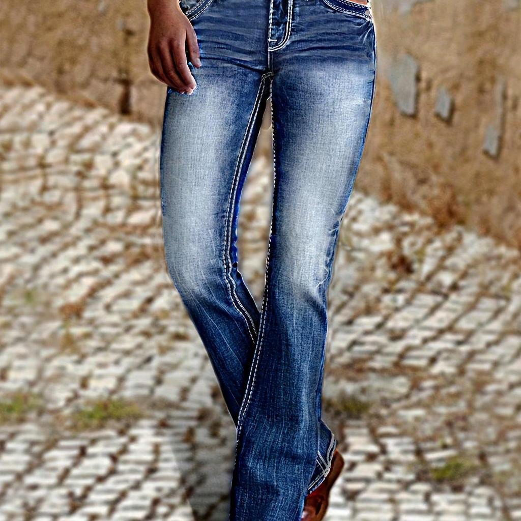 Jeans dritti ricamati F71000 - Popolare stile europeo e americano