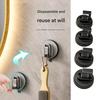 Vacuum Wall Hook With Strong Adhesive No Residues Removable Space Aluminum Towel Hanger For Bathroom Bedroom Door