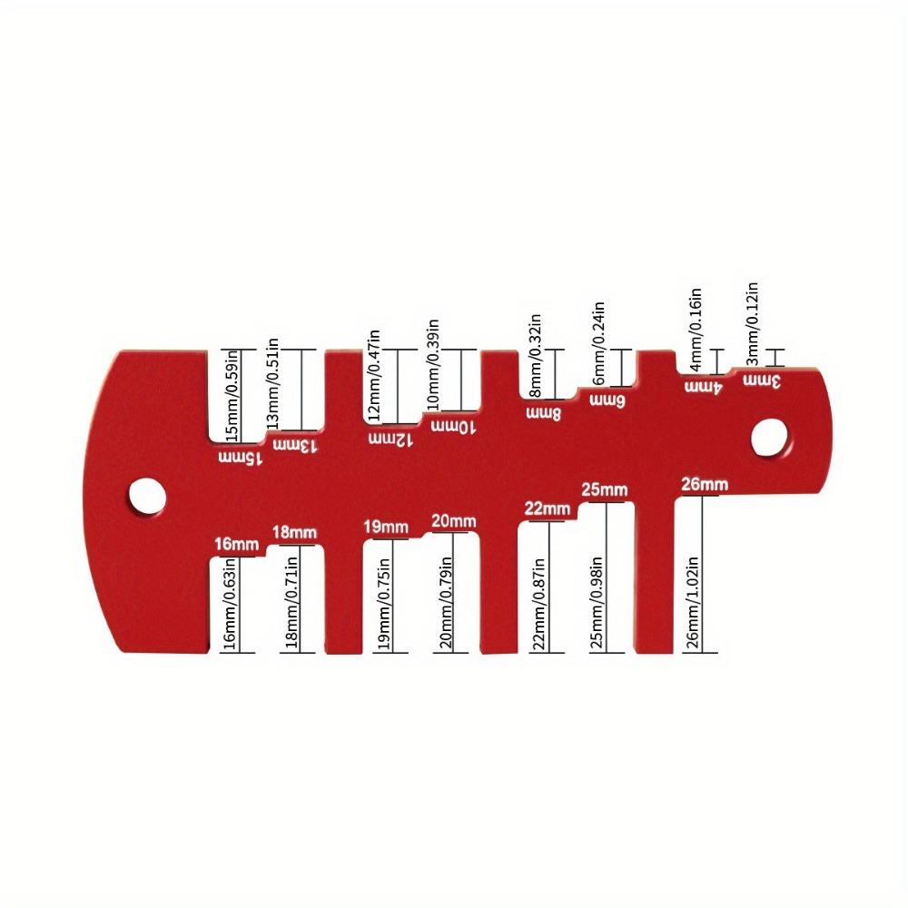 Red Table Saw Height Gauge Aluminum Measuring Tools Router Table Height Gauge Router Table