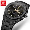 OLEVS 3726 Men's Watches Luxury Top Brand Original Quartz Wrist Watches For Man Luminous Waterproof Dual Calendar Man Watch New