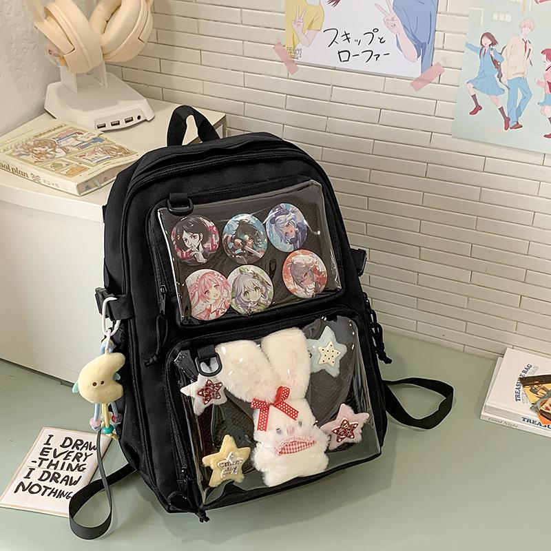 New Transparent Backpack Lightweight and Simple Middle School Students Backpack Korean Casual Large Capacity Backpack