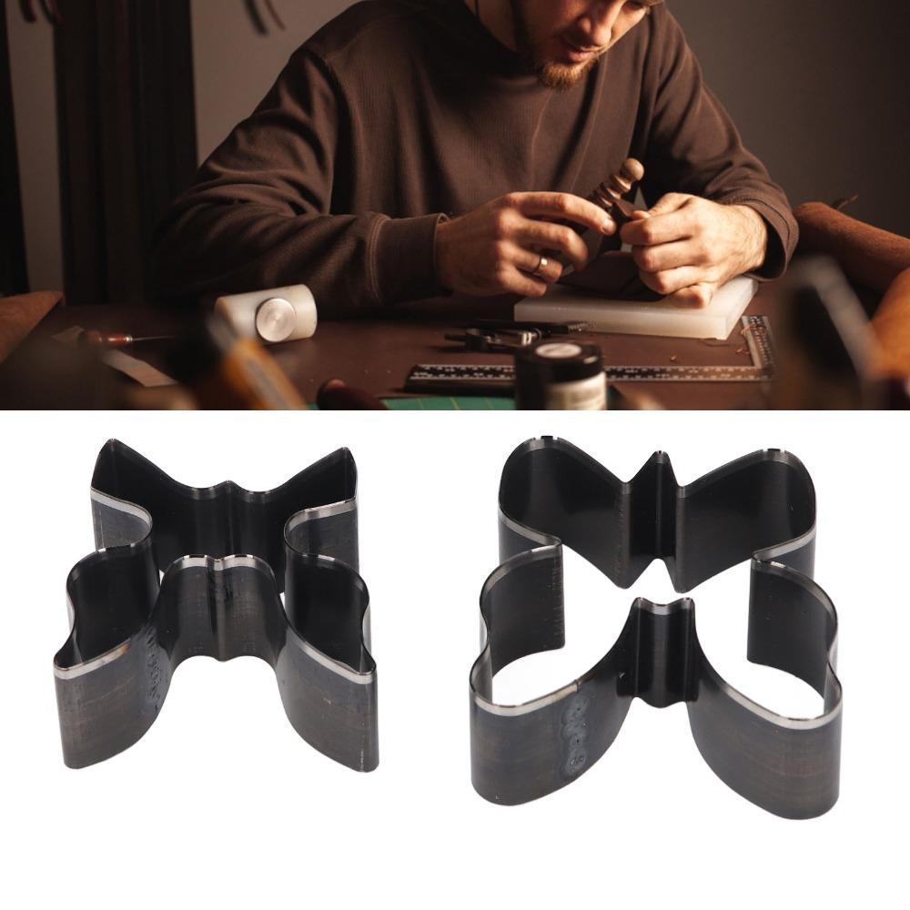 2 PCS Steel Leather Cutting Dies Set Handmade Keychain and Wallet Making  For DIY Leather Craft