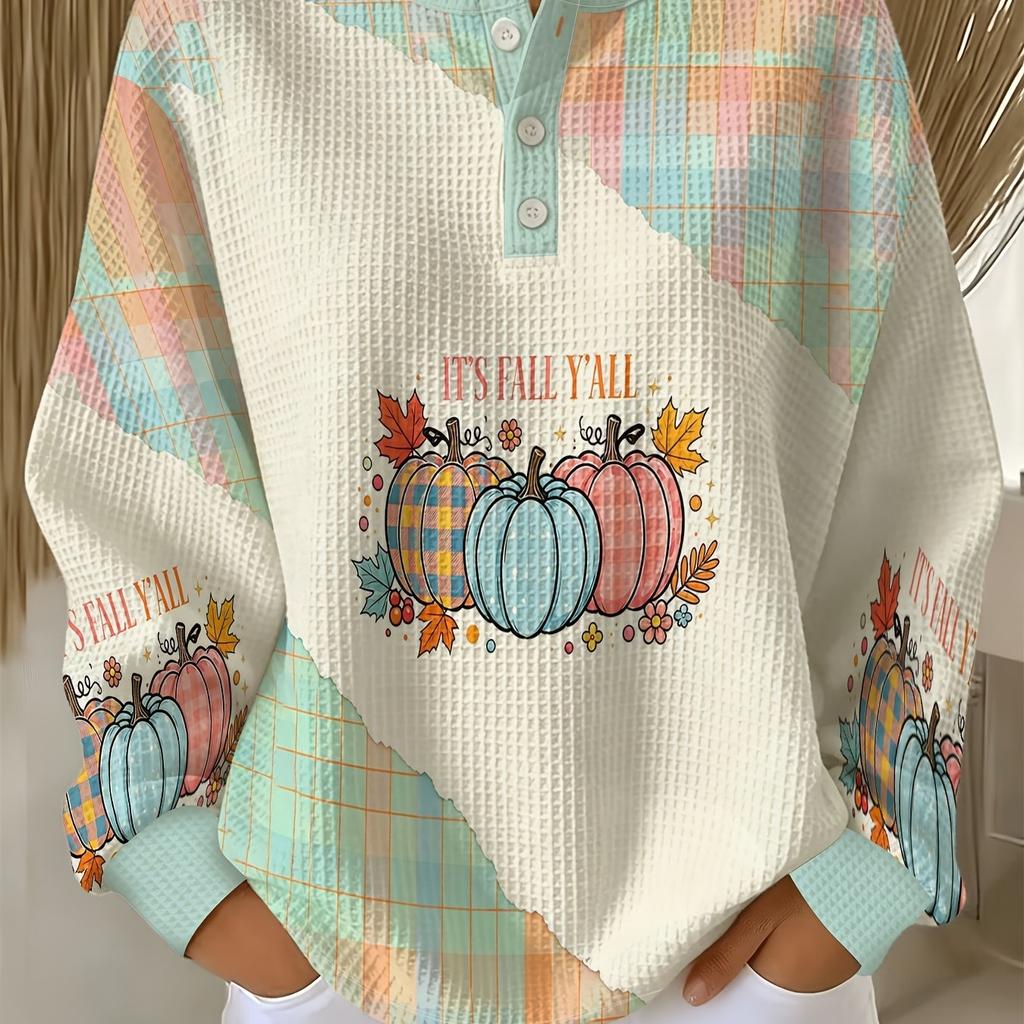 Fashion gradient striped waffle button hoodie