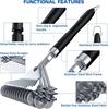 Grill Grate Barbecue Brush and Scraper Handle Barbecue Cleaning Brush with Stainless Steel Bristles Barbecue Grate Cleaner