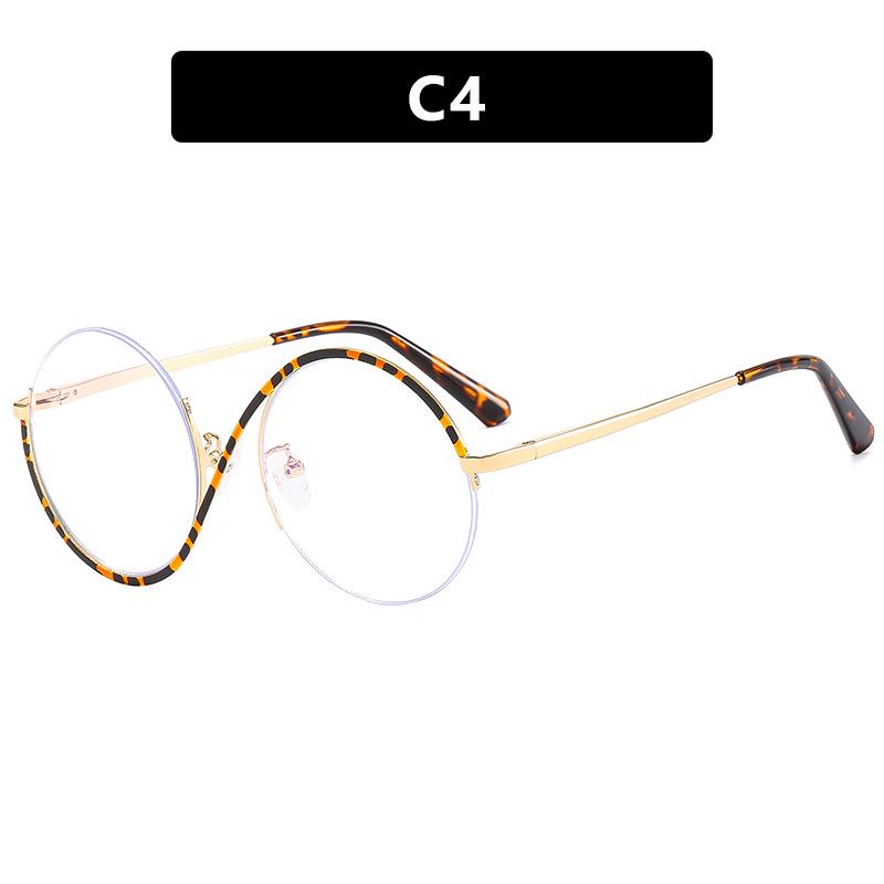 Kedun S Asymmetrical Flat-Lens Blue Light Blocking Metal Half-Frame Glasses, 2022 European & American Style