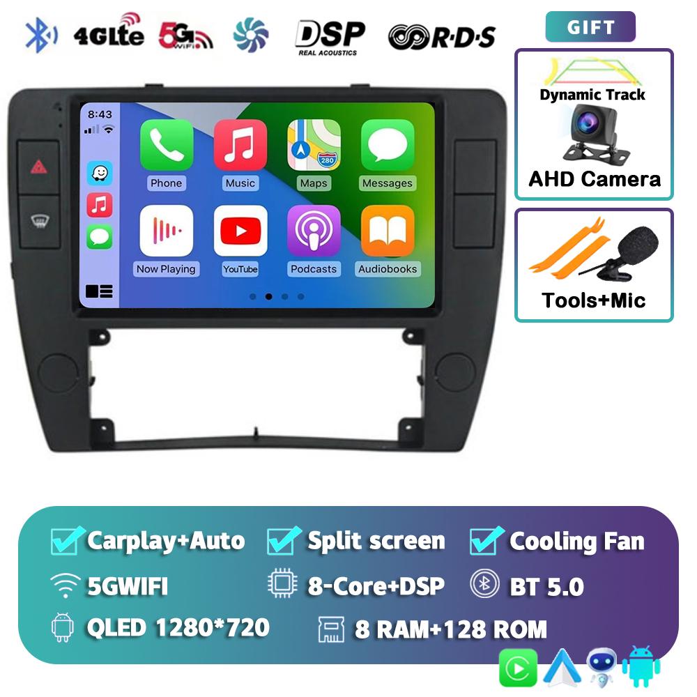 Android 14 Carplay Auto Car Radio For Volkswagen Passat B5 2000-2005 Multimedia Video Player GPS Stereo DSP Carplay No 2din DVD