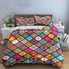 Colorful Geometric Mandala Set Bedding Duvet Cover Set Duvet Cover Pillowcases (1 * Duvet Cover 2 * Pillowcases, without duvet insert)