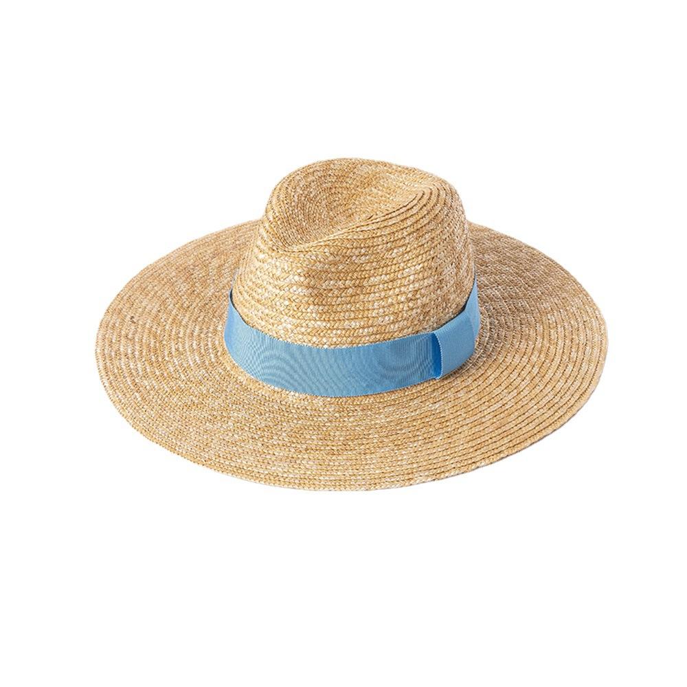Spring and summer new fashion casual multi-color webbing big eaves straw grass jazz hat outdoor beach shade Internet celebrity straw hat
