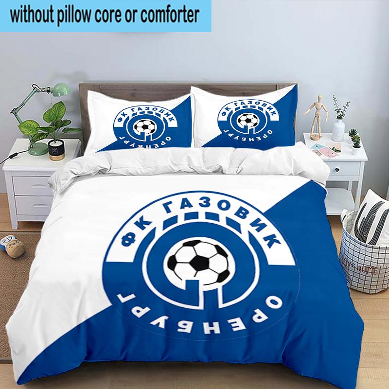 3PCS Football Club Orenburg Emblem Printed Bedding Set, Includes A Duvet Cover and Two Pillowcases for Bedroom, Suitable for All Seasons