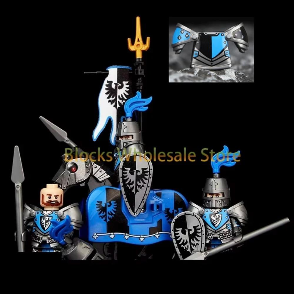 Figuras de Soldados de Castelo Militar Medieval Blocos de Construção Roma Cavaleiro Leão Arma Guerreiro Espada Infantaria Capacete Modelo Tijolos Brinquedos