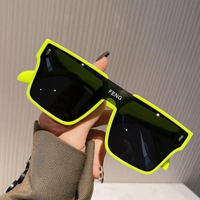 Vintage Big Frame Oversized SunGlasses Camping Stage Performance Shades UV400 Protection Sunglasses for Women & Men