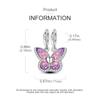 Charm Copper Pink Purple Butterfly-Shaped Bead Fits Charm Plata Genuine Bracelets Bead Women Jewelry Crafting Do-It-Yourself
