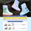 Mei Kids' Waterproof Non-slip Rain Shoe Covers for Boys & Girls - Durable, Thickened Overshoes.
