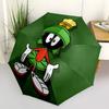1pc Marvin Martian, Looney Tunes Automatic Umbrella 8 Rib Portable Folding Black Iron Frame for Outdoor, Beach, Travel, Beach Umbrella 0905162