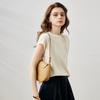 Women's Mulberry Silk Blend Round Neck Short Sleeve Knit Top
