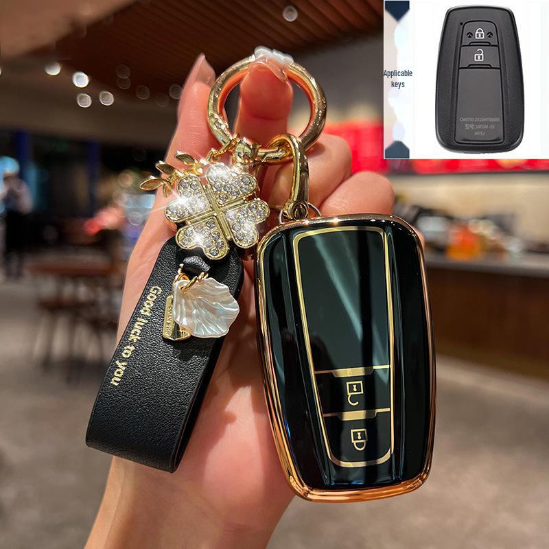 Toyota Key Cover for 23 Models: Highlander, 8th Gen Camry, RAV4, CHR - Dragon Asia Design Car Bag Buckle Shell