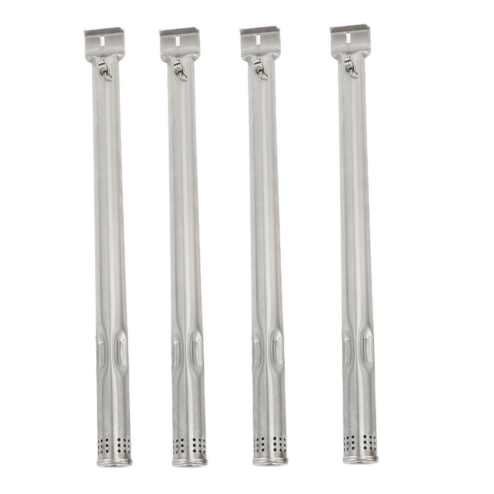 4 Pcs High Strength Burner Tube Silver Burner Pipe Durable BBQ Grill Burner Grill Replacement Parts