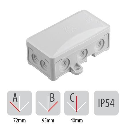 Surface-mounted Hermetic Box Klik 90X45X40 - A.0063