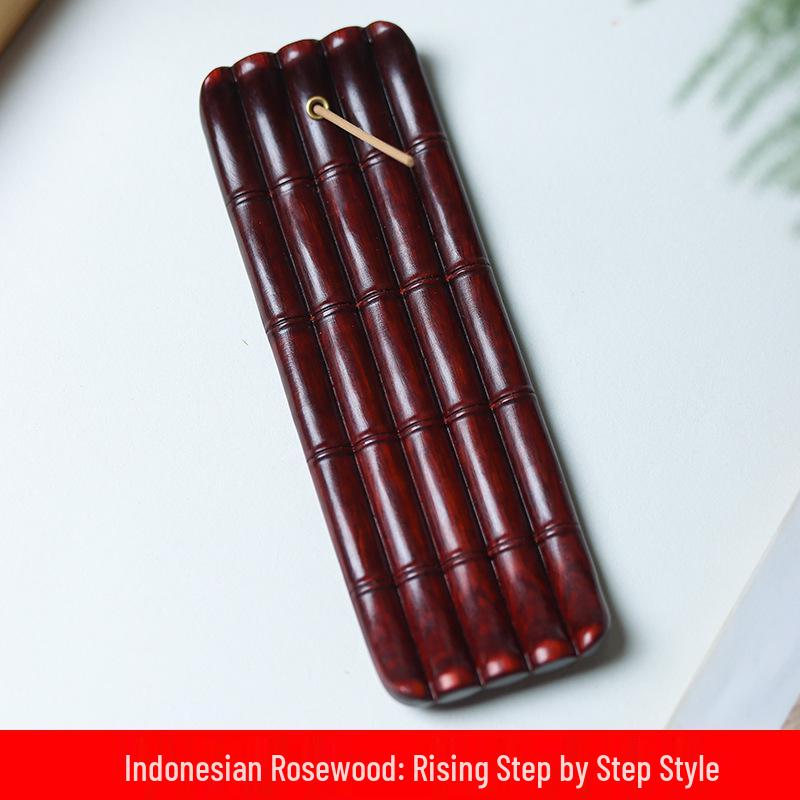 Indonesian Purple Sandalwood Carved Incense Holder - 12×4×0.7 Desktop Decor