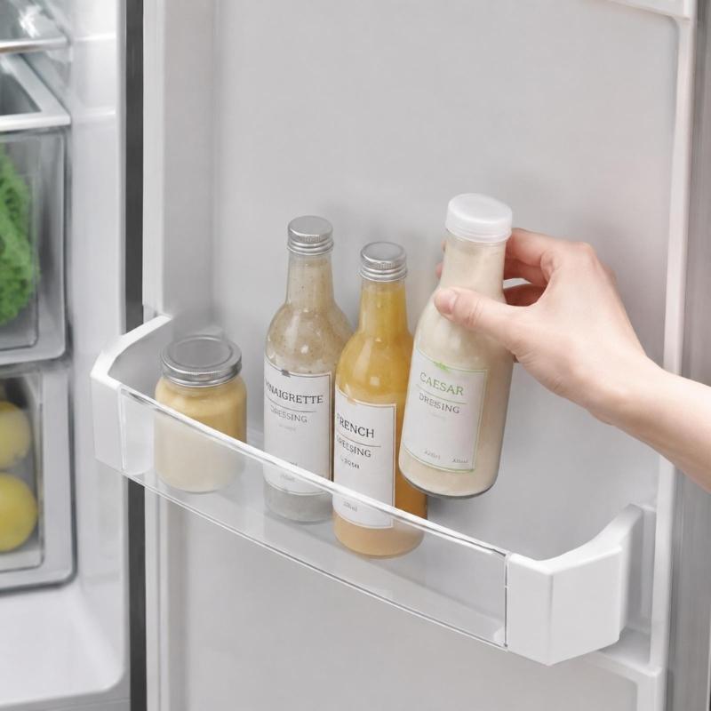 WR71X10409 Refrigerator Door Bin Replacement, Plastic Shelf with Raised End Mounting Features for Restoring Bottle and Container Door Storage