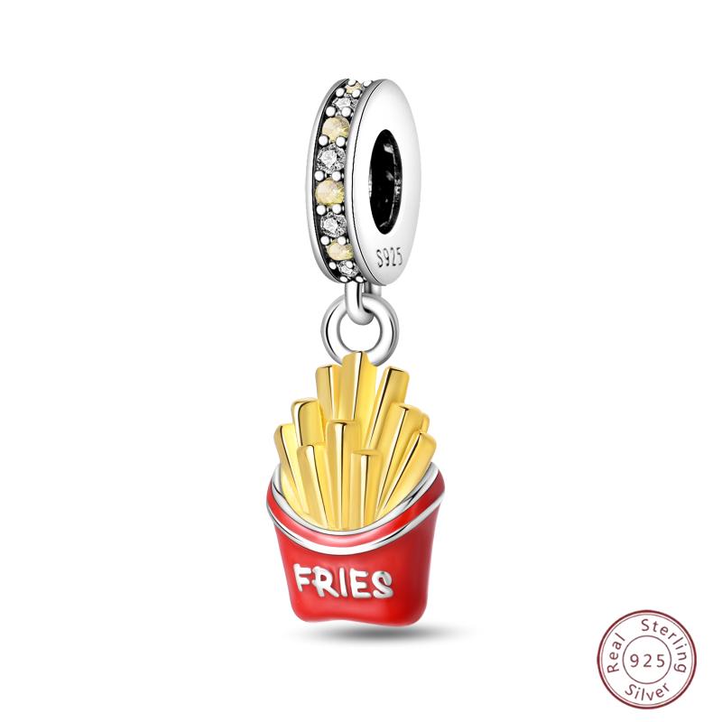 Copper Beaded Pendant Donut Dessert Cake Original 3Mm Bracelet Women Fine Jewelry