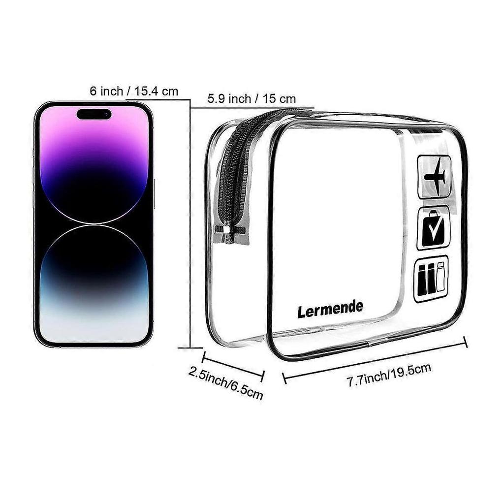 2pcs Toiletry Bag Clear Toiletry Bag for Traveling,Airport Airline Travel Toiletry Bag,Clear Bag for Travel,Quart Sized Travel Toiletry bag for Women 