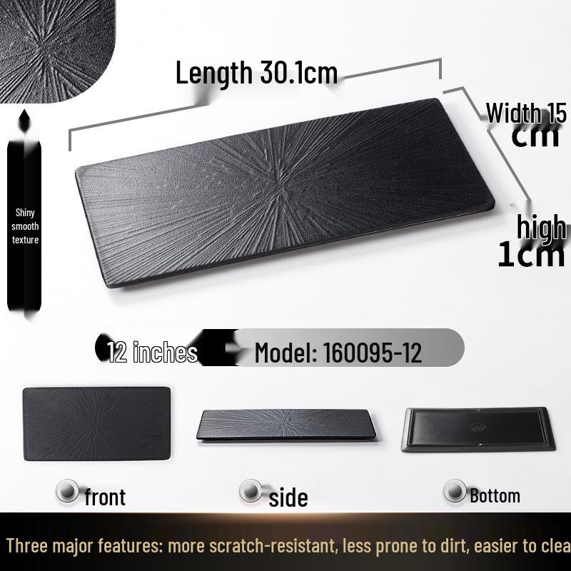 A5 Melamine Rectangular BBQ & Hot Pot Side Dish Plate