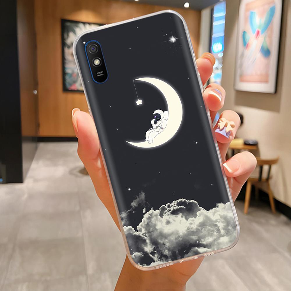 For Redmi 9A Case Cute Housing For Redmi 9AT Phone Case Lovely Cartoon Soft TPU Transparent Silicone Bumper For Xiaomi Redmi 9A