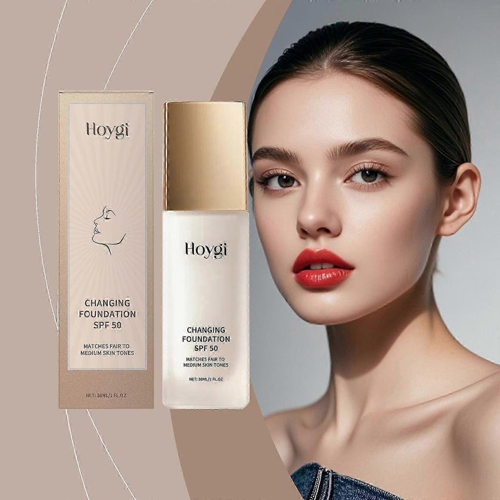 Hoygi Concealer Liquid Foundation Is Light, Matt, Mild, Moisturizing, Transparent, Soothing, and Suitable for Dry Skin