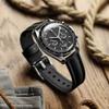 WatchGecko Atlas Sailcloth Waterproof Watch Strap Stainless Steel Buckle Durable and Comfortable Black - - - 22mm,