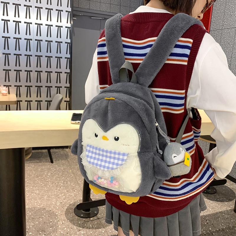 Cute Plush Animal Penguin Kids Backpack With Breathable Waterproof Material For Toddlers And Children