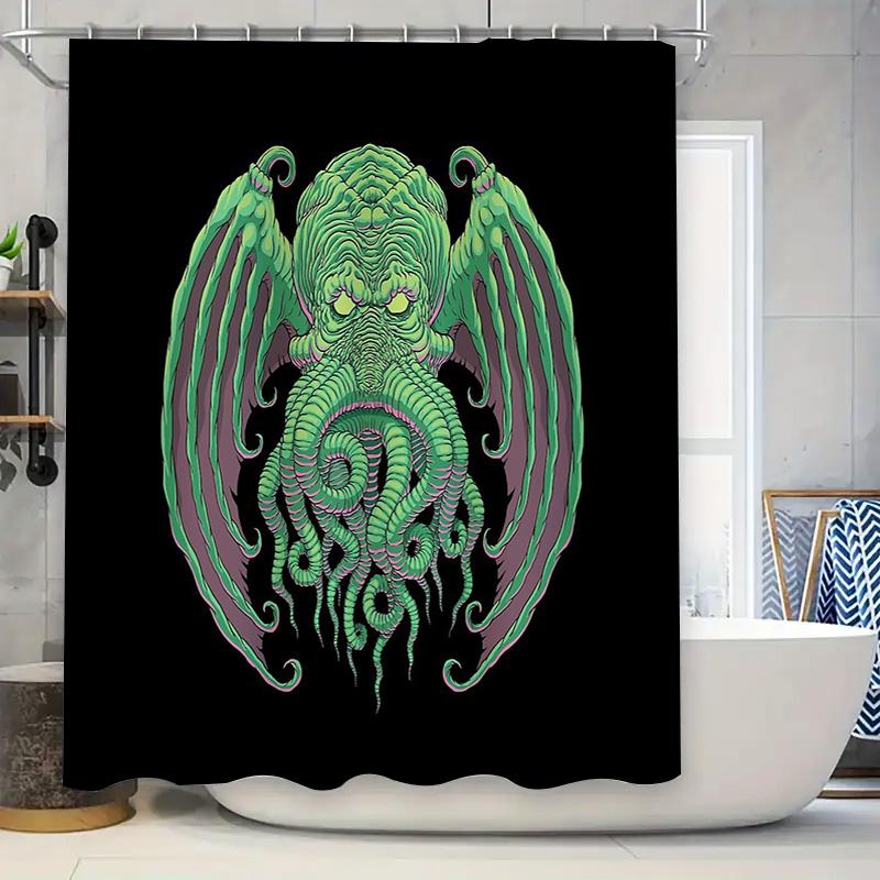 

Gothic Horror Tentacle Monster Shower Curtain Spooky Dark Fantasy Home Decor Bathroom Set Vintage Art Gothic Style W60H190(CM)-1 Pcs