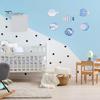Adhesive Fish Cutouts for Walls 6Pcs Wooden Wall Decor, Marine Striped Ocean Theme Stickers, Self-Adhesive Nature Inspired Art Coastal Beach Kids Room