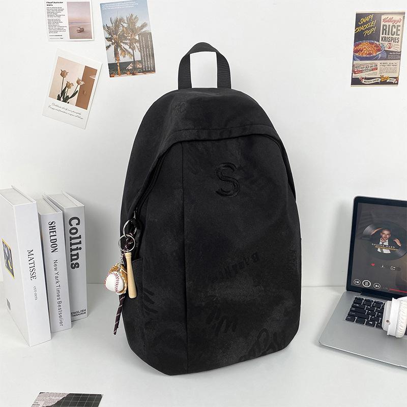 Schoolbag School Bag Girls High Value Backpack Junior High School Student Backpack Male Large Capacity New College Student Class Bag