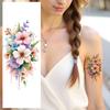 9 pièces Tatouages Temporaires Floraux Jetables Autocollants Tatouage Fleur Temporaire Femmes Fille Art Corporel Cosplay Fête Tatouage Coloré