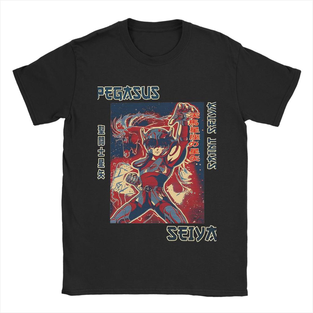 Knights Of The Zodiac Unisex Unisex T Shirts Anime Vintage Tee Shirt Short Sleeve Crewneck Tshirt Cotton Graphic Clothes