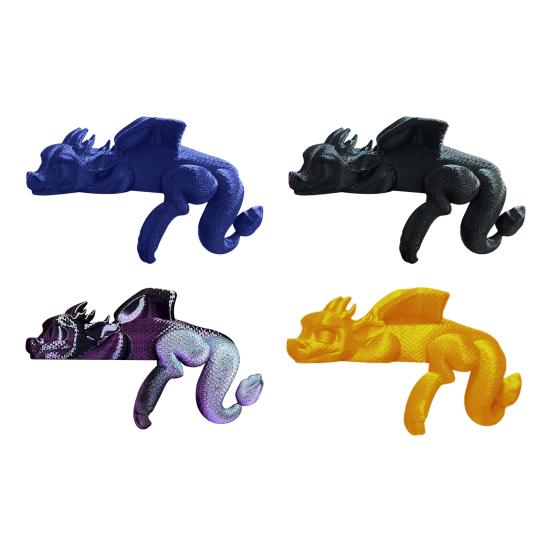 Uyuyan Ejderha Kitaplık Dekoru 3D Baskılı Ejderha Heykelciği Kitap Köşesi Uyuyan Ejderha Raf Dekorasyonu Kitap Severler ve Fantezi Tutkunları için