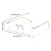 Rimless Hyperopia Glasses Blue Ray Blocking Presbyopia Eyeglasses  Office