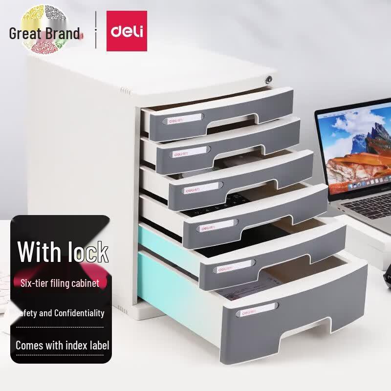 Deli Desktop Filing Cabinet with Lock