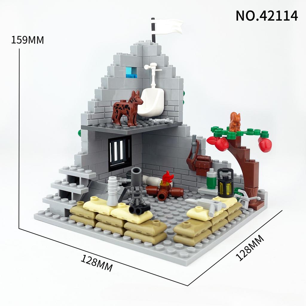 MOC Military Series Urban Street Battle Scene Figurine Building Blocks Toys