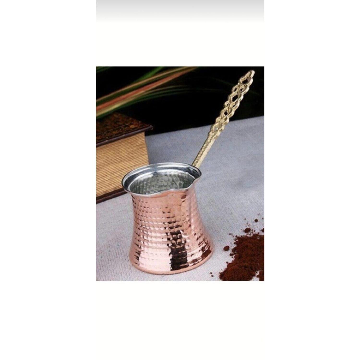 

Большой медный кофейник серебряный