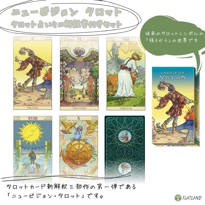 Tarot of The New Vision Tarot Reading Instructions (Japanese Instruction Manual Included) Authentic Tarot Cards (78 Cards)